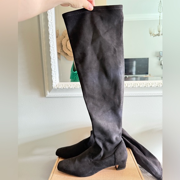 BERNARDO suede black tall knee boots 8.5 NEW kitten‎ heel - Picture 8 of 10